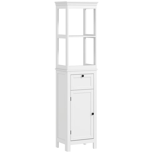 HOMCOM Tall Bathroom Cabinet, Slim Bathroom Storage Cabinet