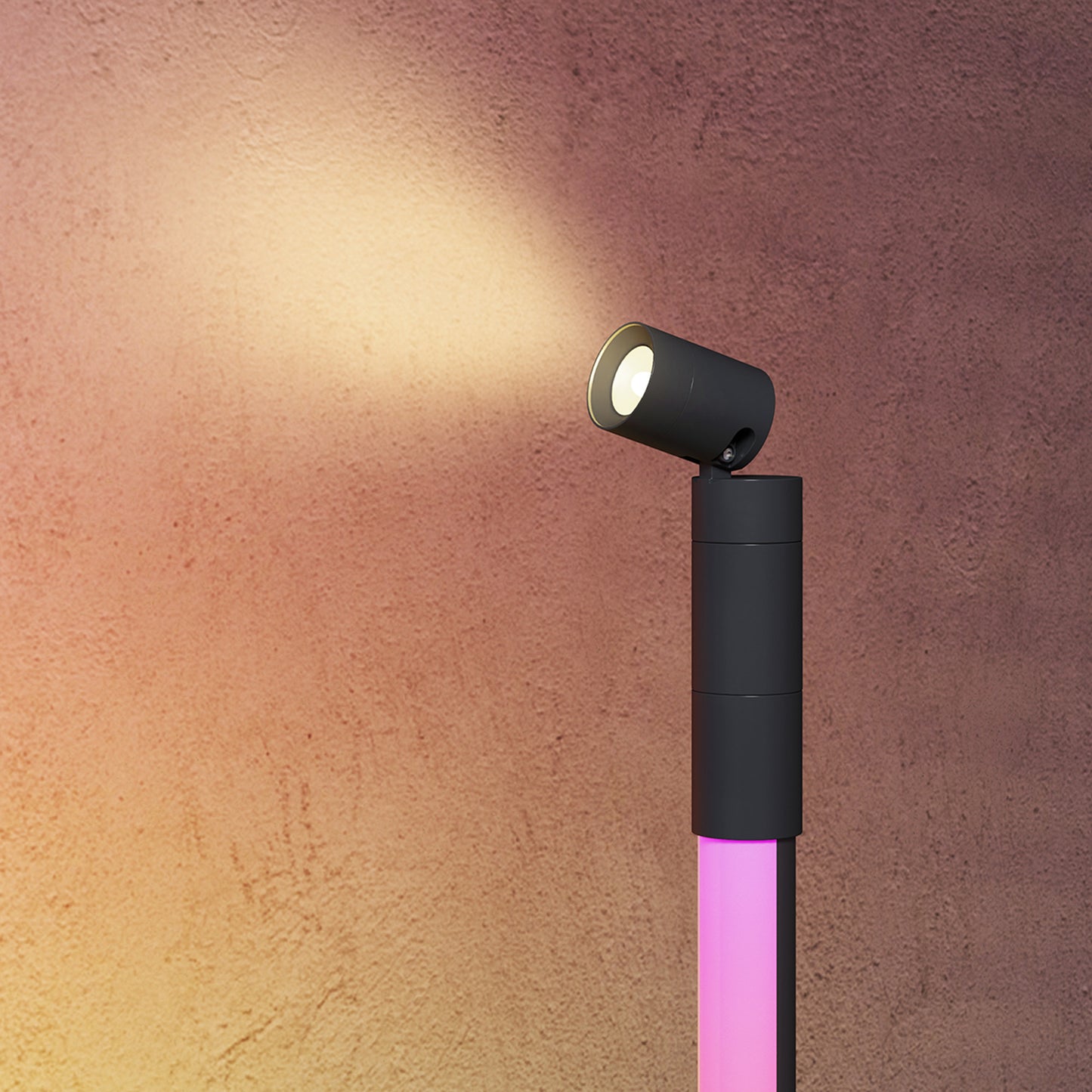 HOMCOM LED Floor Lamp with Reading Light, 360° RGB Corner Floor Lamp with App & Remote Control Dark Grey