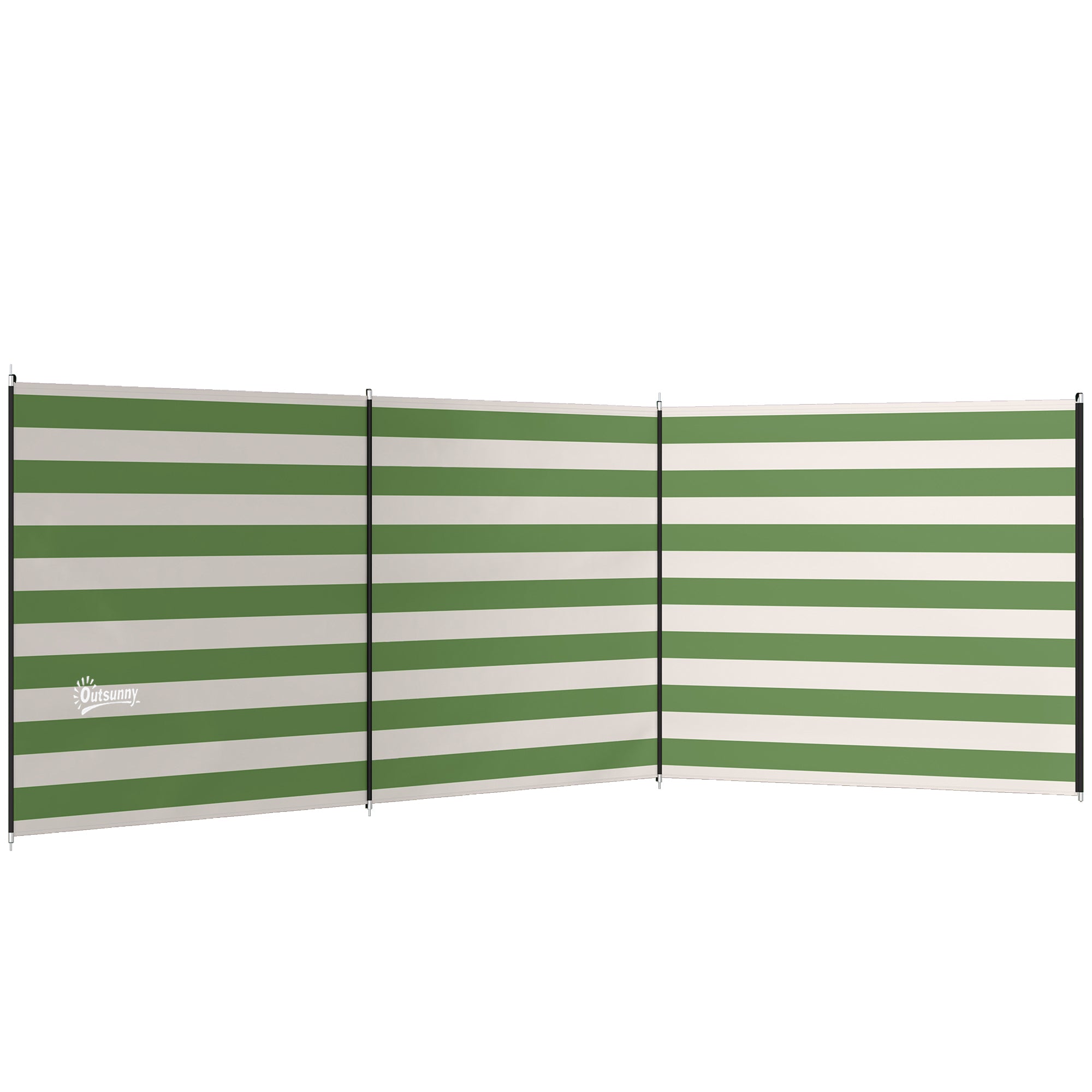 Outsunny 4 Pole Camping Windbreaks, Beach Wind Shield Shelter with Car ...
