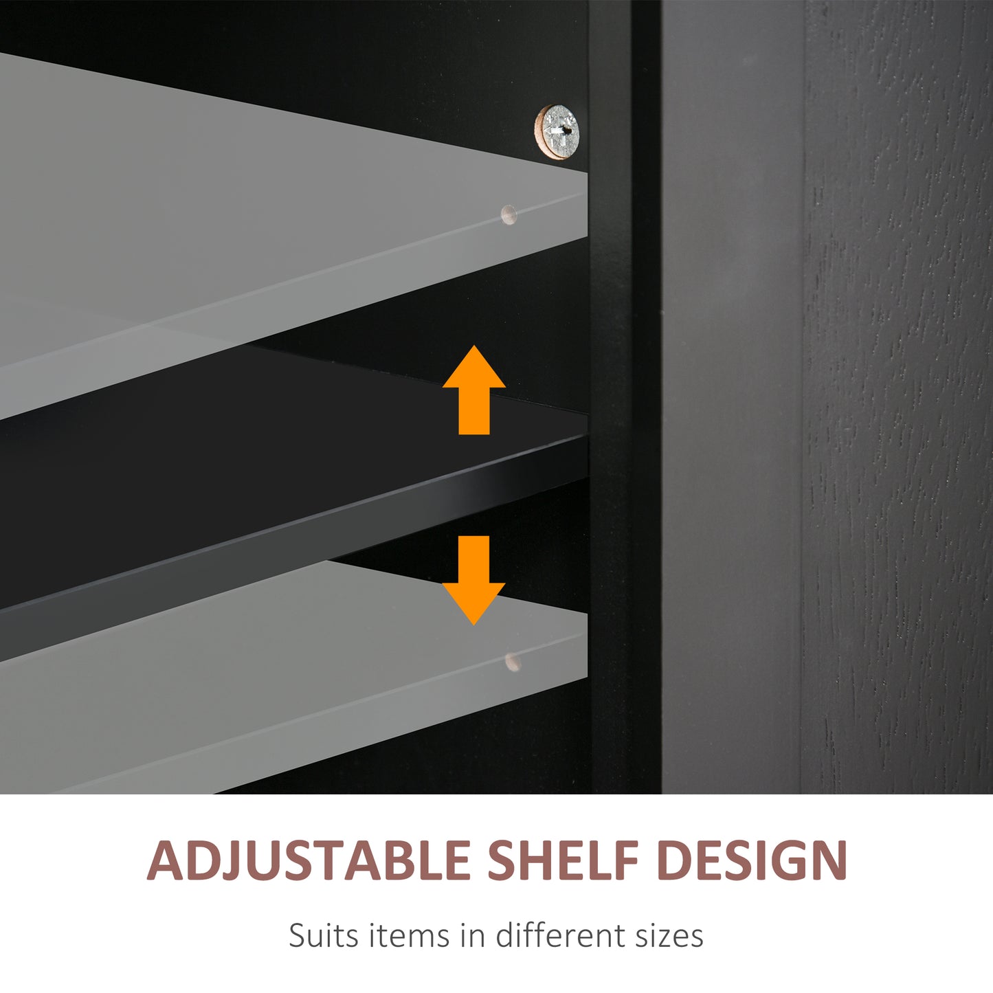 HOMCOM Rolling Kitchen Island Storage Trolley with Rubber Wood Top & Drawers for Dining Room, Black