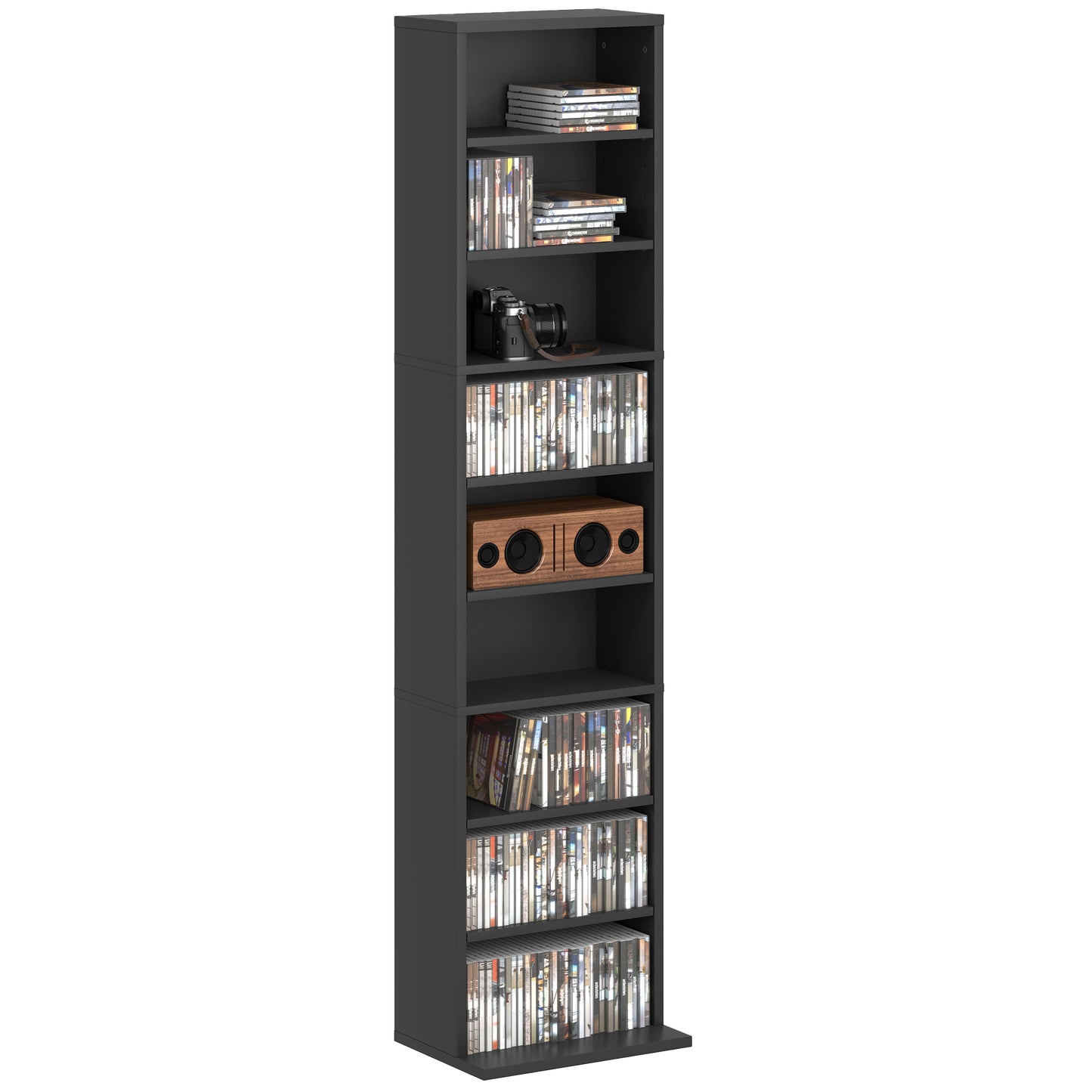 HOMCOM 260 CD/120 DVD Storage Unit - Black