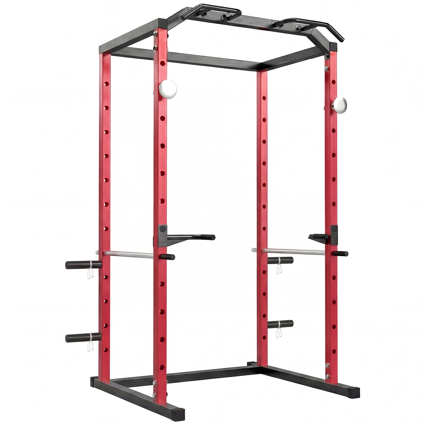 SPORTNOW Power Tower, Adjustable Squat Rack with Pull-Up Bar, Dip Station & Safety Arms for Home Gym Strength Training