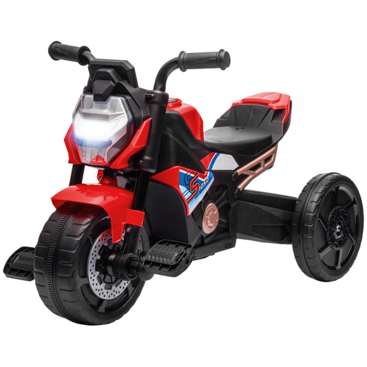 AIYAPLAY Motorcycle Design, 3 in 1 Toddler Trike, Sliding Car, Balance Bike with Headlight, Music, Horn, Red