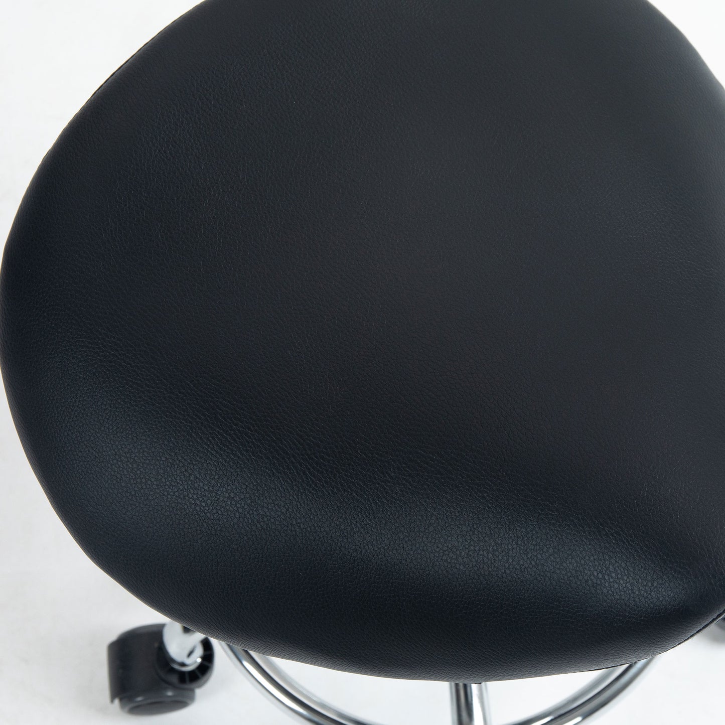 HOMCOM Salon Saddle Stool Rolling Saddle Chair for Massage Spa Clinic Beauty Hairdressing and Tattoo Black