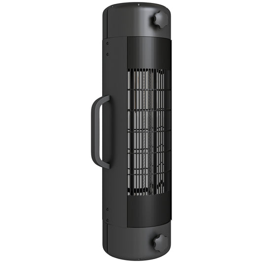 Outsunny Electric Umbrella Patio Heater, 2000W, 2 Heat Settings, Tip-Over Protection, Fits 25-70mm Poles, 6m² Coverage, Black
