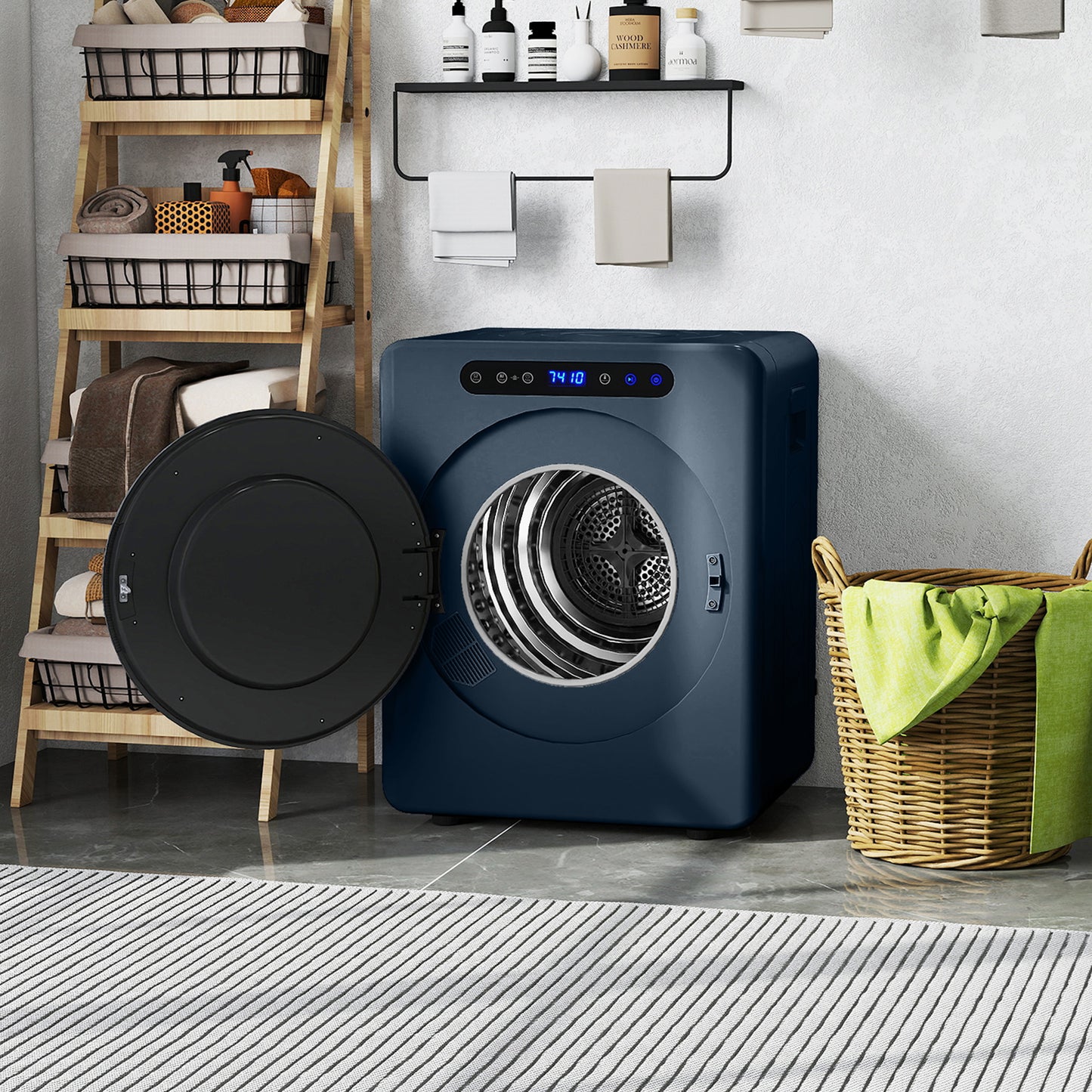HOMCOM 5kg Compact 40-60°C  Tumble Dryer Blue