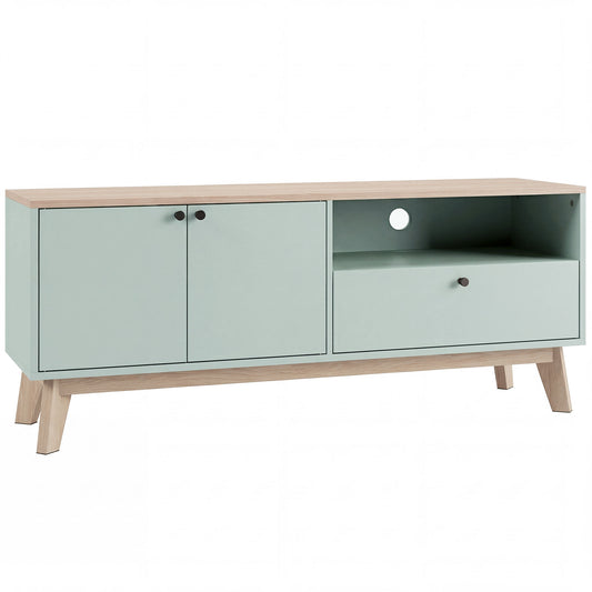 HOMCOM TV Stand Cabinet for Television up to 36 Inch, Modern TV Unit with 2 Doors, Entertainment Center with Adjustable Shelf