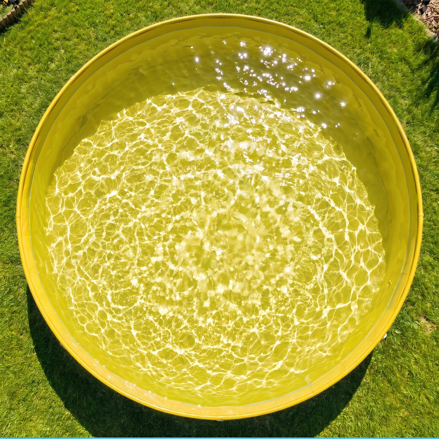 PawHut Foldable Dog Pool for Puppies and Ducks Dog Paddling Pool Bath Tub, Blue, 160 x 30cm