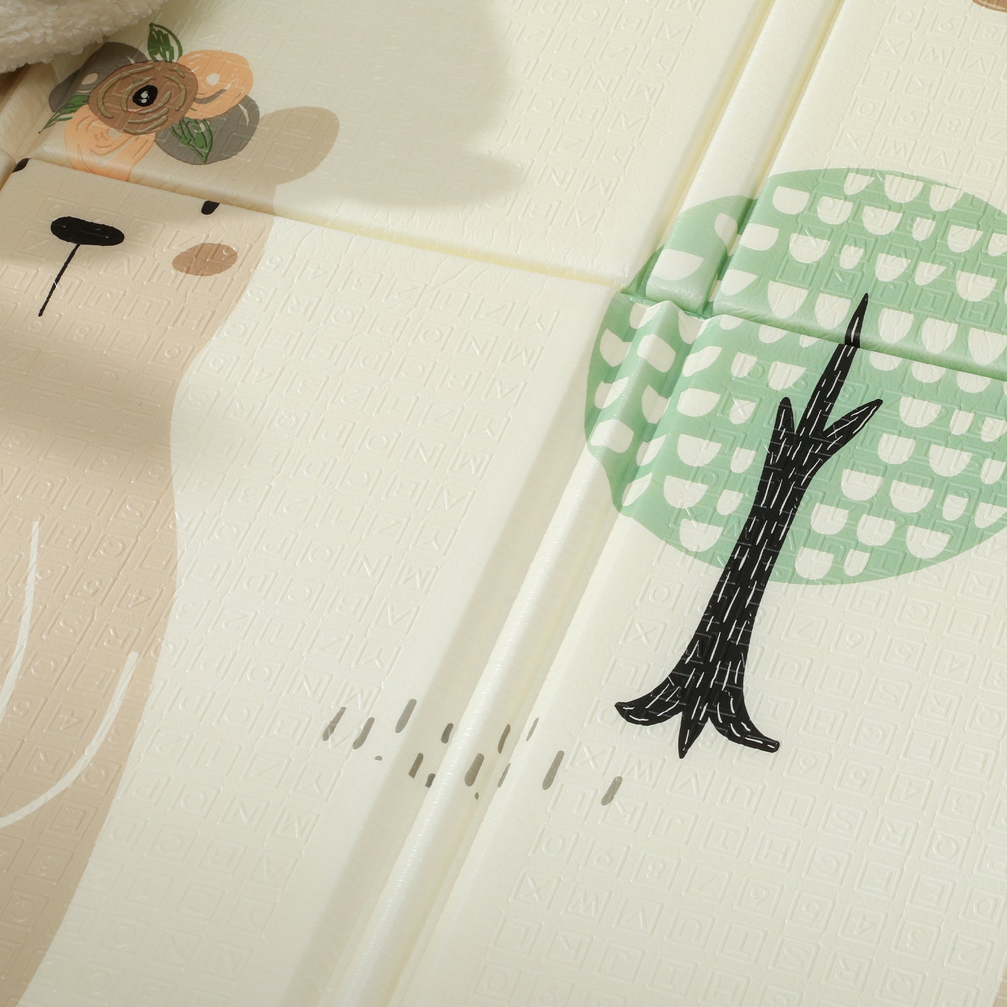 AIYAPLAY Baby Play Mat, Double Sideded Foldable Kids Crawling Mat, Reversible & Waterproof, Animal