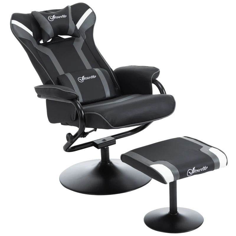 Vinsetto Racing-Style Recliner Chair, with Footstool