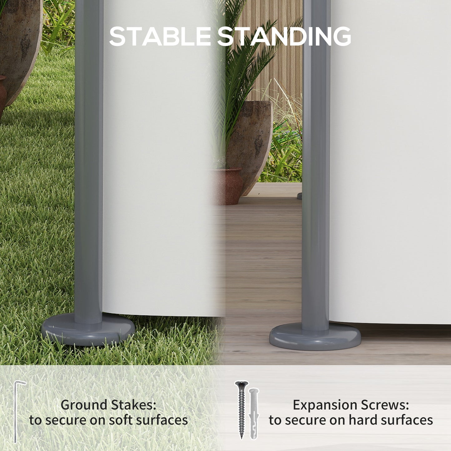 Outsunny 3 x 4m Garden Gazebo with Sides, Double Roof Metal Gazebo, Outdoor Gazebo Canopy Shelter for Patio, Deck, Cream White