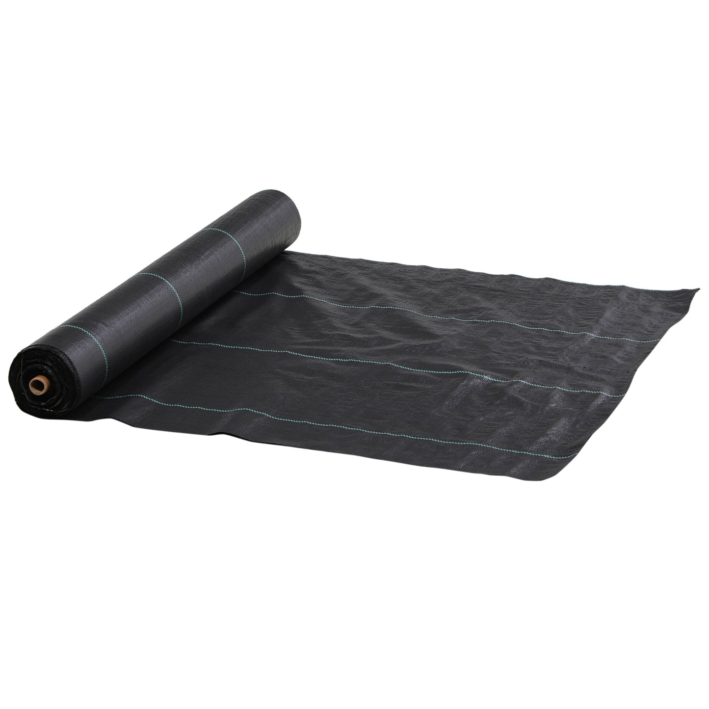 Outsunny Weed Membrane, Heavy Duty Weed Control Membrane 1 x 2m, for Landscaping Driveway Gravel Artificial Grass Lawn Underlay, Black