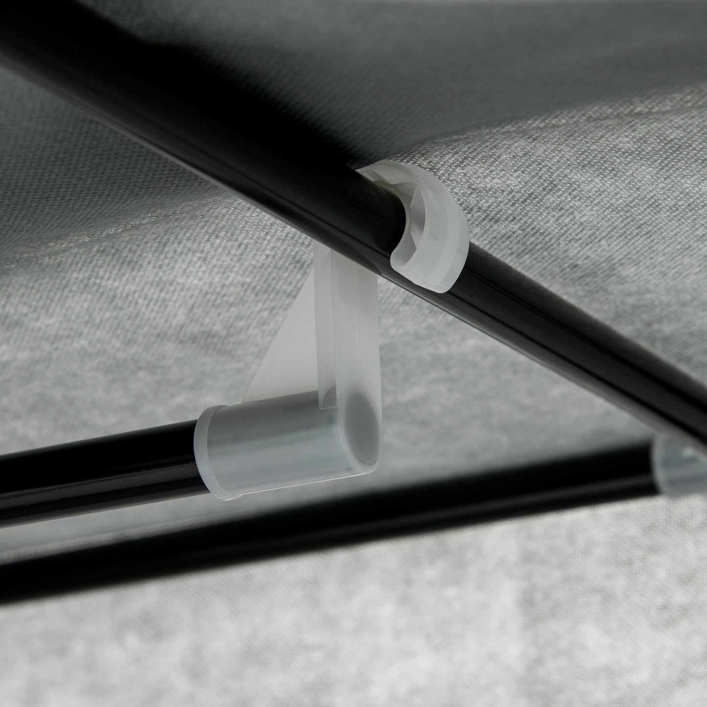 HOMCOM Fabric Wardrobe, Portable Clothes Storage with 5 Compartments, Hanging Rail, 2 Drawers, 102x42.5x162.5cm, Dark Grey