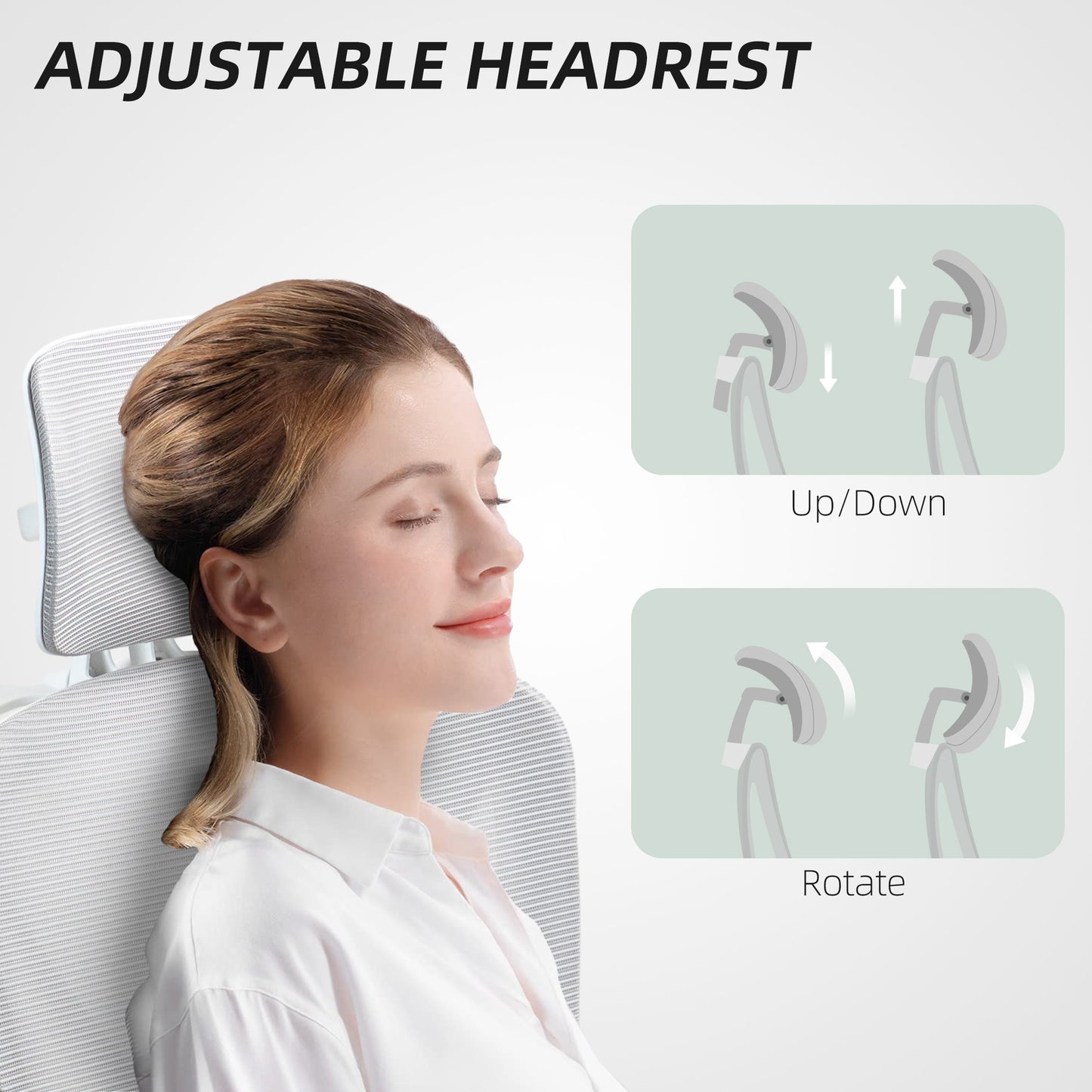 HOMCOM Executive Office Chair Adjustable Lumbar Support Grey