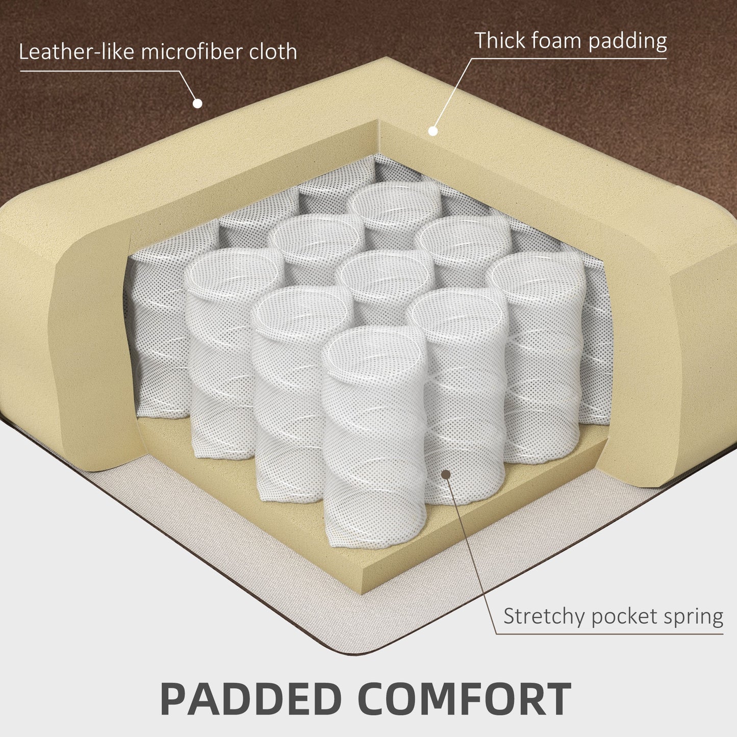 HOMCOM Lift Chair Quick Assembly Electric Riser and Recliner Chair with Vibration Massage Heat Side Pockets Brown