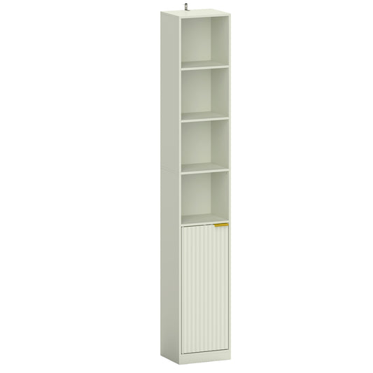 HOMCOM Bookcase Adjustable Shelf Bookshelf Anti-Tip Hardware 6-Tier Storage Cabinet Light Green