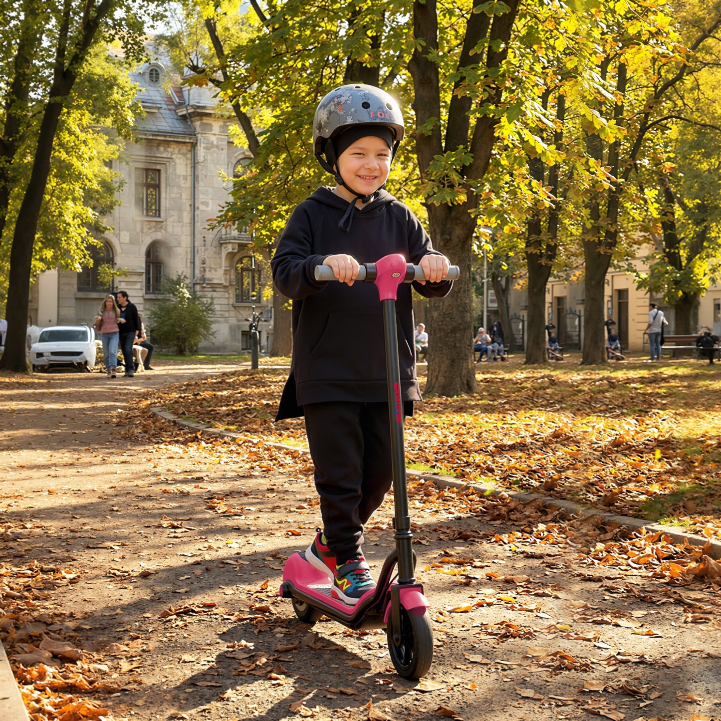 SPORTNOW Electric Scooter for Kids, with LED Display, Pink
