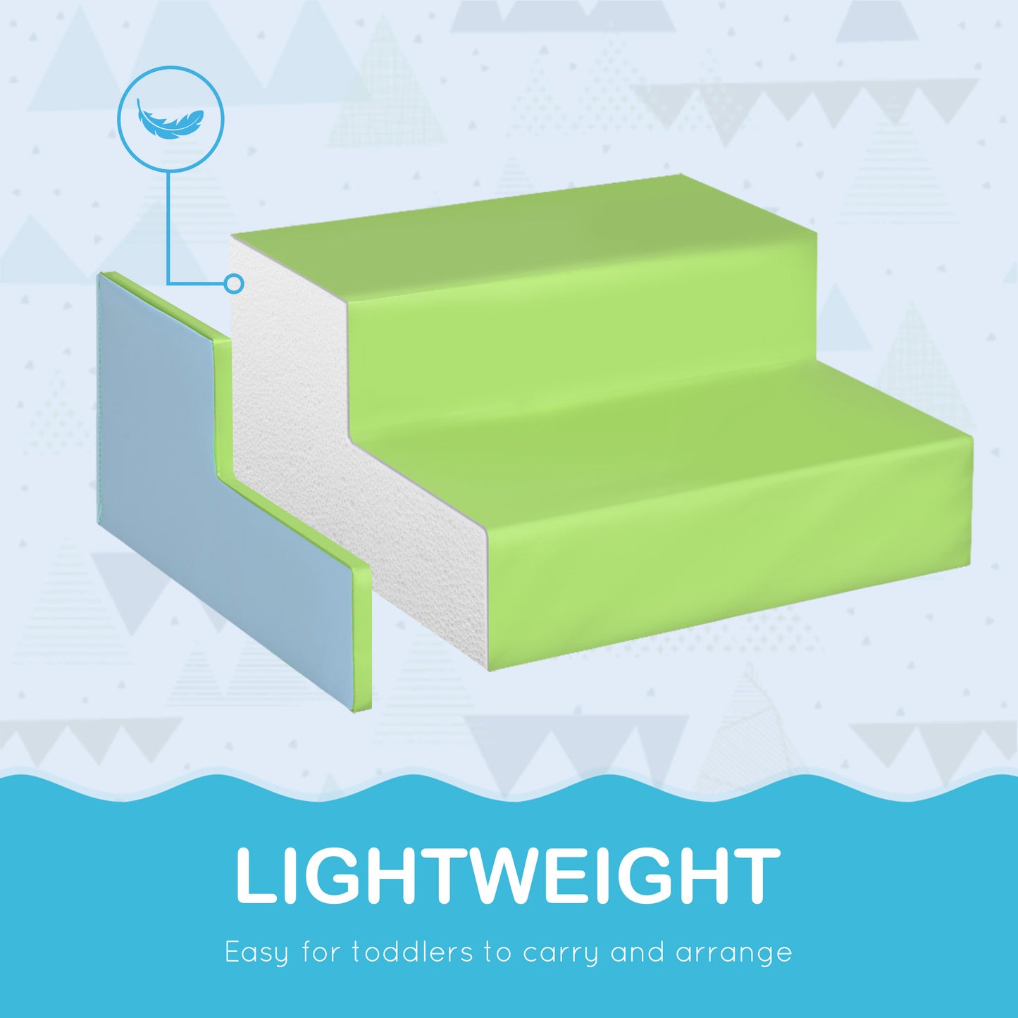 HOMCOM 6 Piece Soft Play Equipment for Kids Climb and Crawl, Red