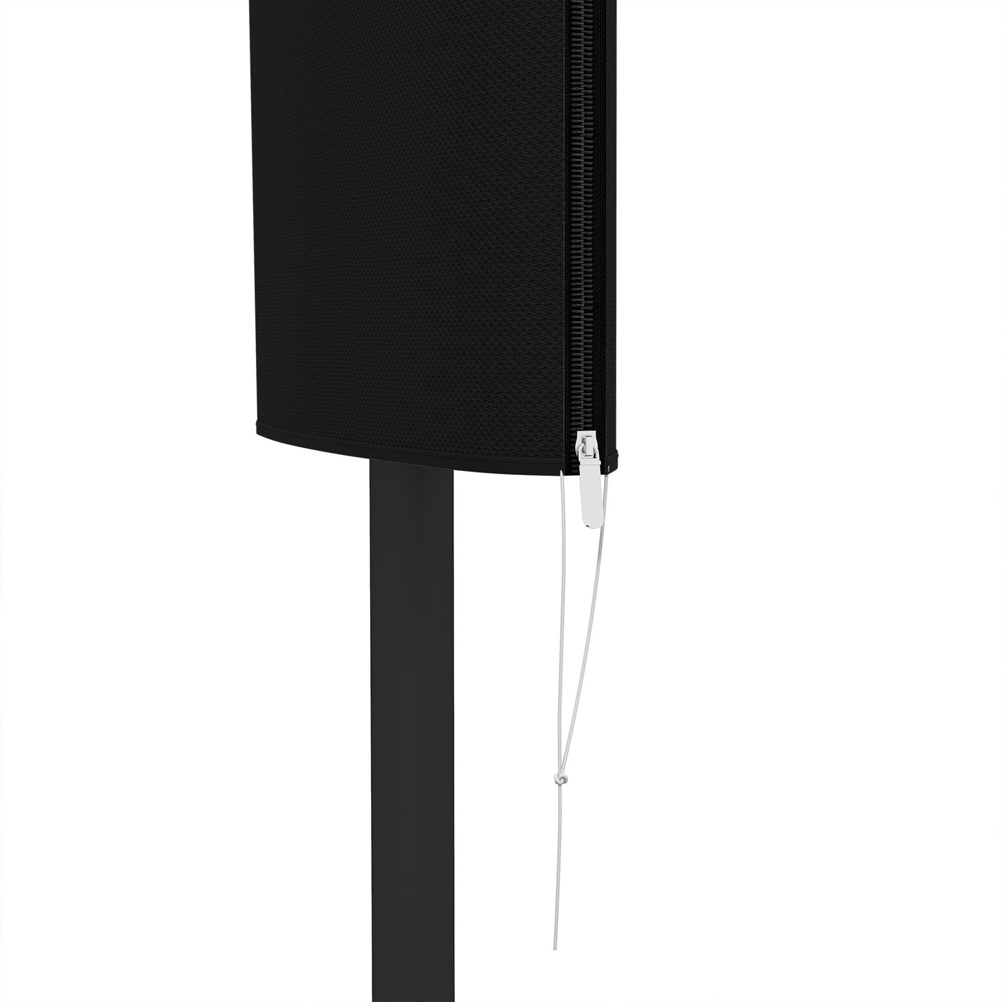 Outsunny Garden Parasol Cover, Outdoor Patio Umbrella Protector Weatherproof Garden Patio with Rod, Zipper for 2-4m Parasol, Ø60 x 160cm, Black