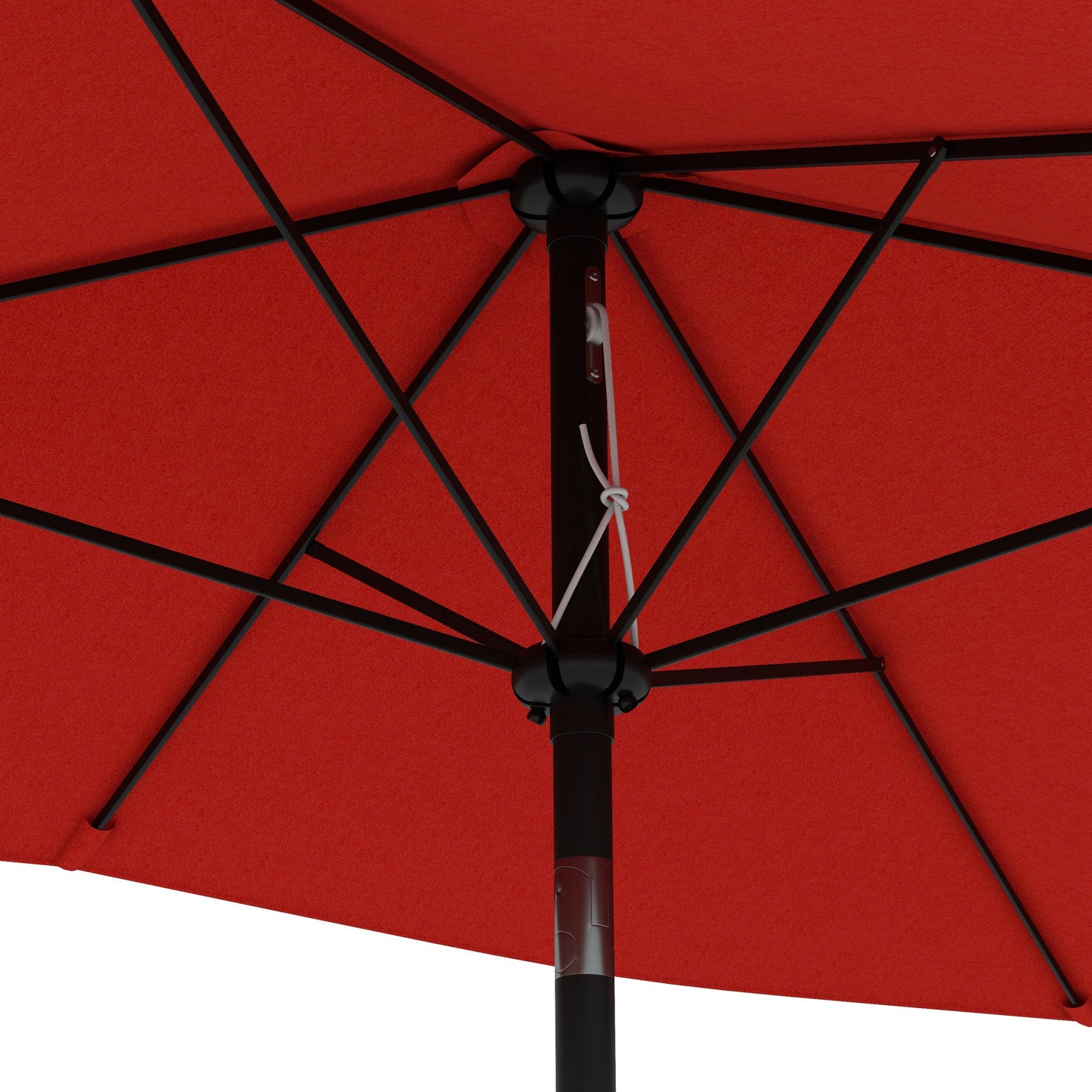Outsunny 2x3m Garden Parasol, Rectangular Sun Shade with Crank & Tilt, Aluminium Pole, Wine Red