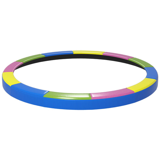 SPORTNOW 12FT Trampoline Spring Cover, Waterproof, UV & Tear-Resistant Plastic Pad Replacement with Elastic Cord, Multi-Colored