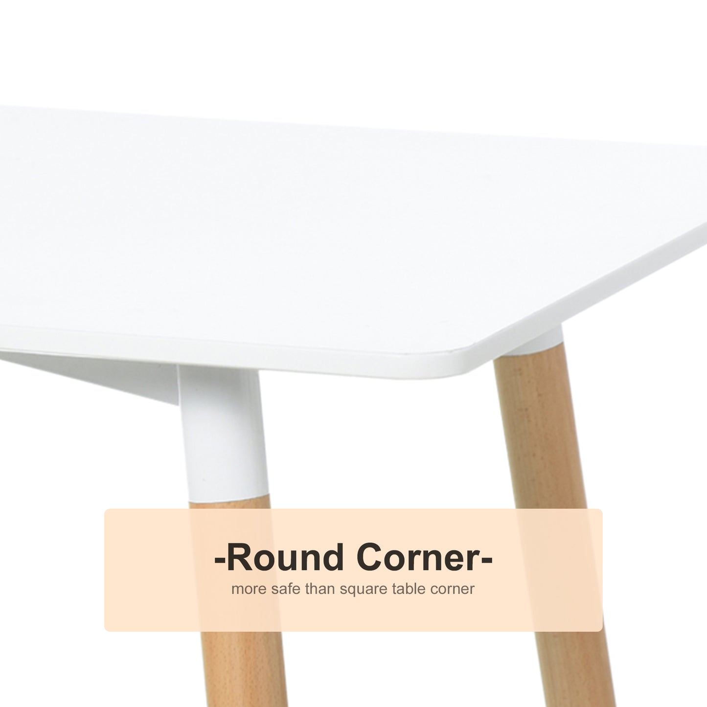 HOMCOM MDF Scandinavian Dining Table White/Oak