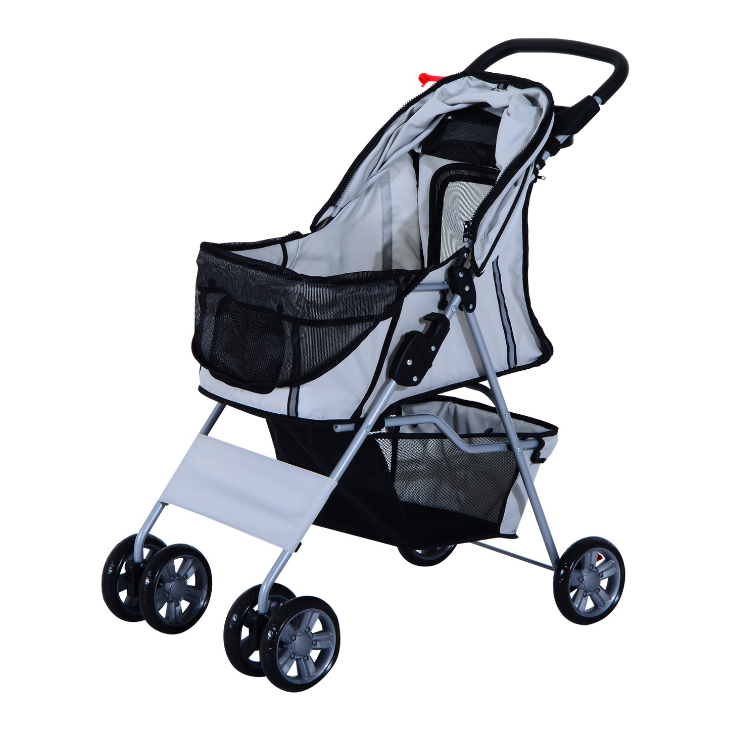 PawHut Dogs 600D Oxford Cloth Pram Grey - Suitable for Small Pets