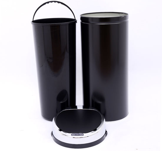 HOMCOM 42L Stainless Steel Sensor Trash Can W/ Bucket-Black
