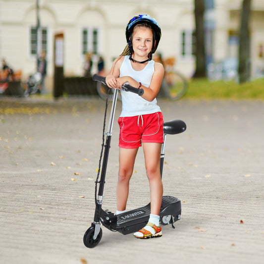 HOMCOM Motorized Electric Scooter, Rechargeable Battery-Black