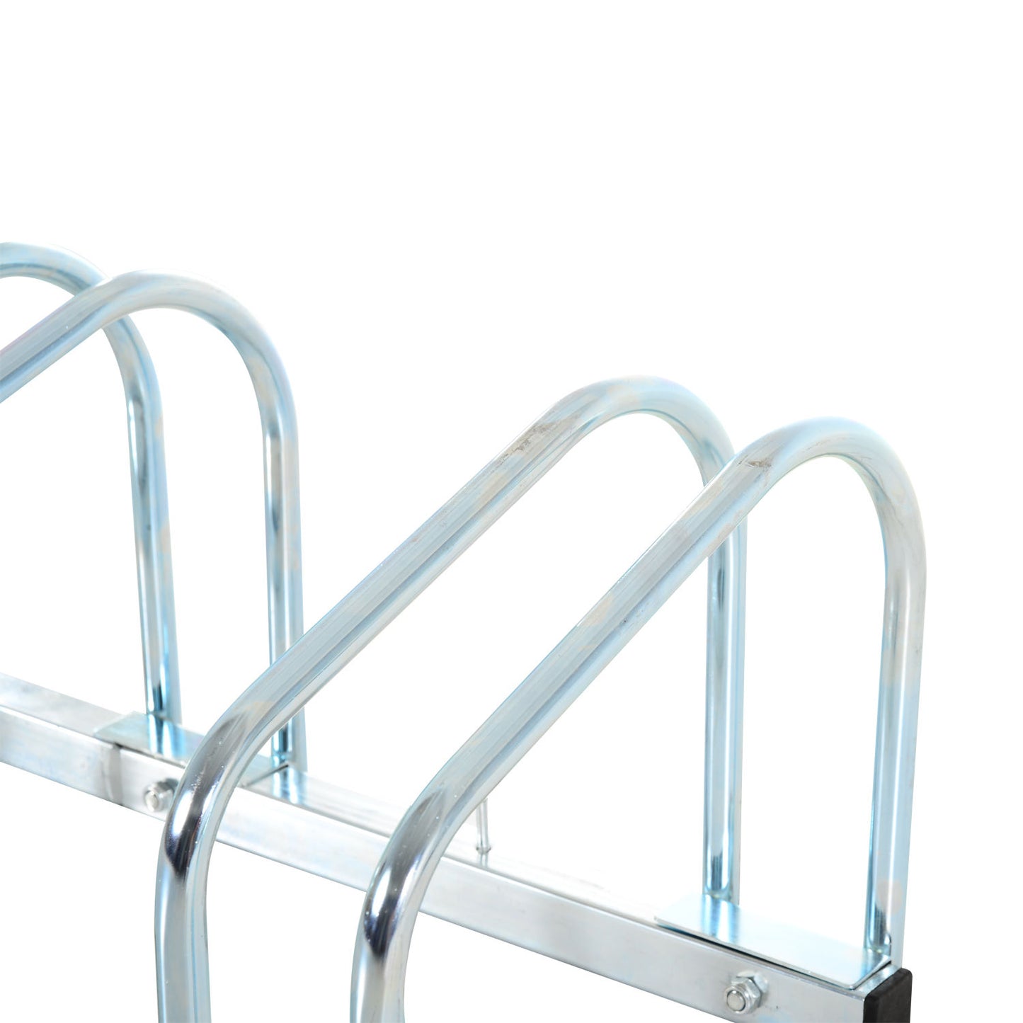 HOMCOM 5-Bike Floor Parking Stand-Silver