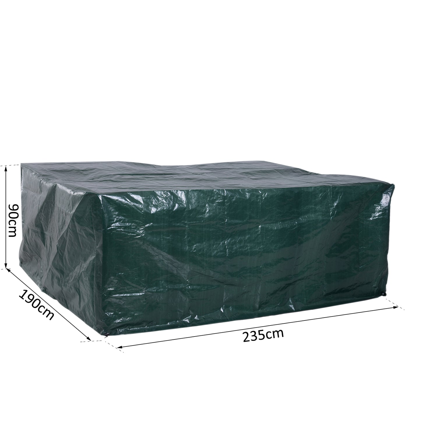 Outsunny Furniture Cover, 235Lx190Wx90H cm, PE-Dark Green