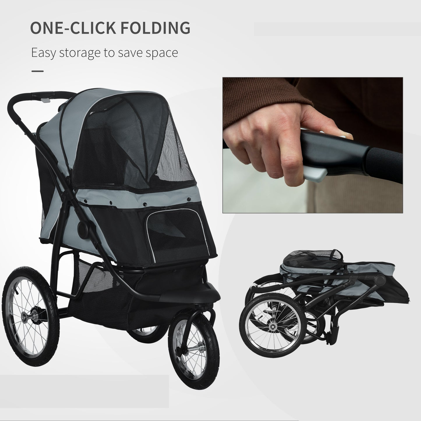 Big clearance wheel stroller