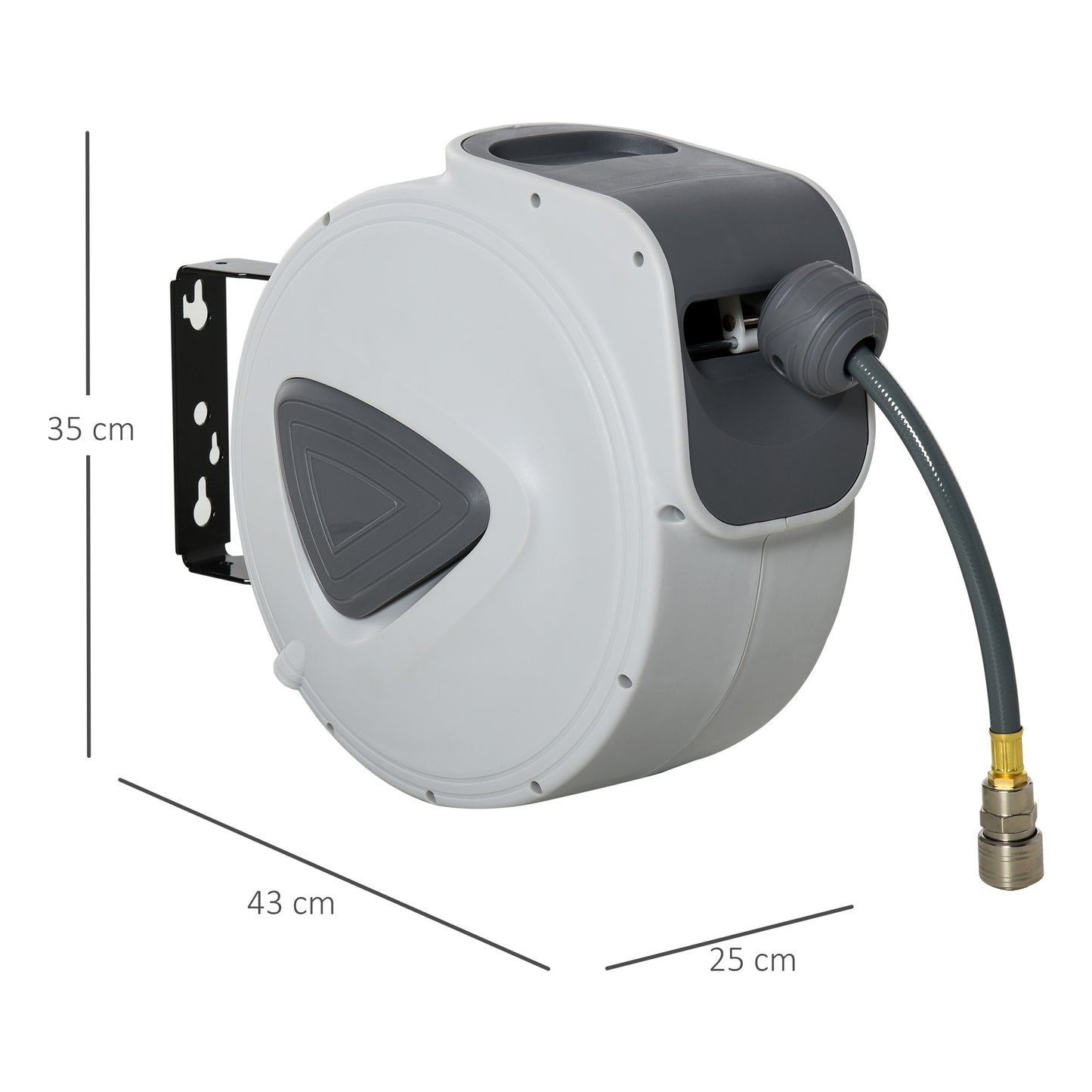 DURHAND Retractable Air Hose Reel Wall Mounted Workshop Compressor Tool 1/4" 15m+140cm