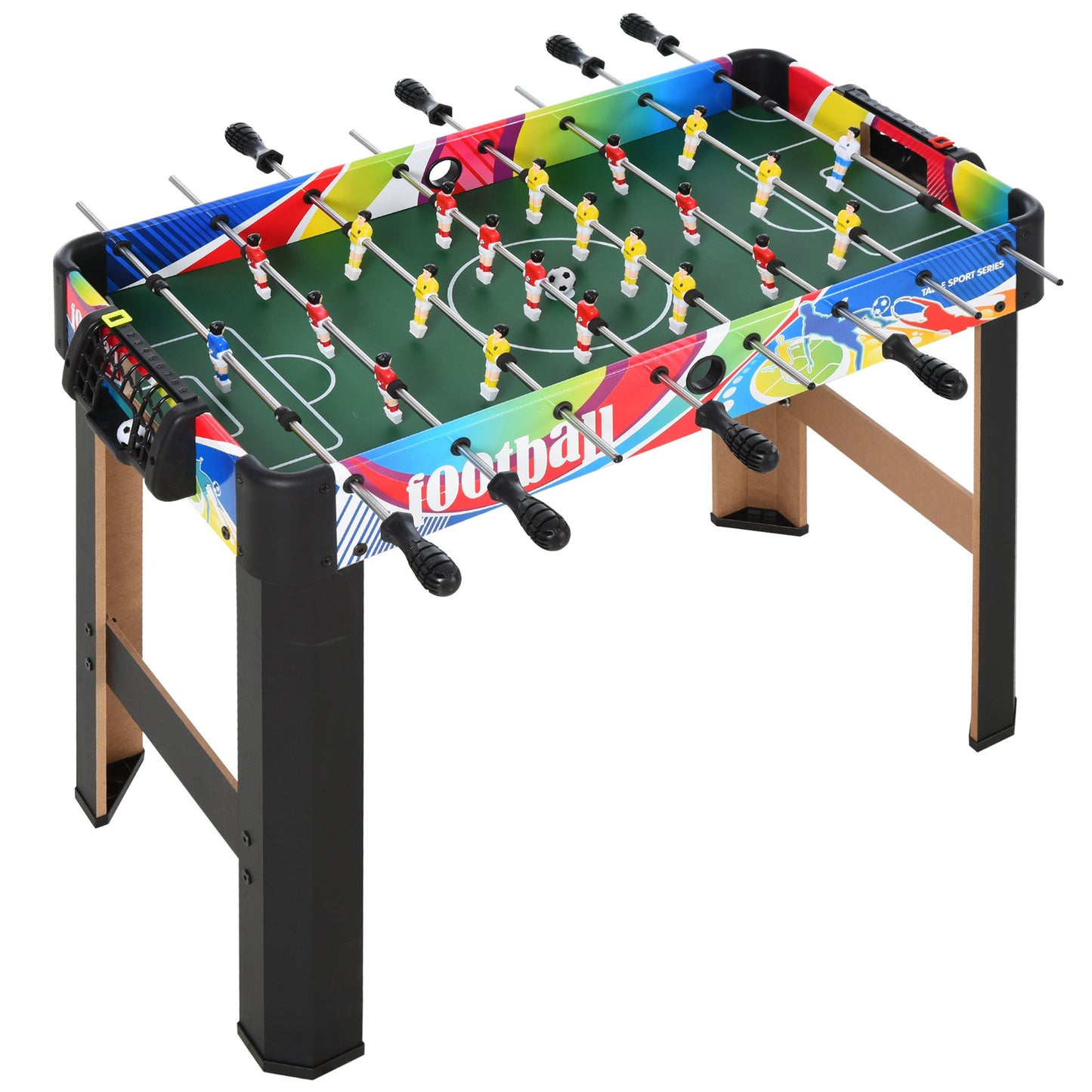 HOMCOM 2.8ft Indoor MDF Football Table Multi-Colour