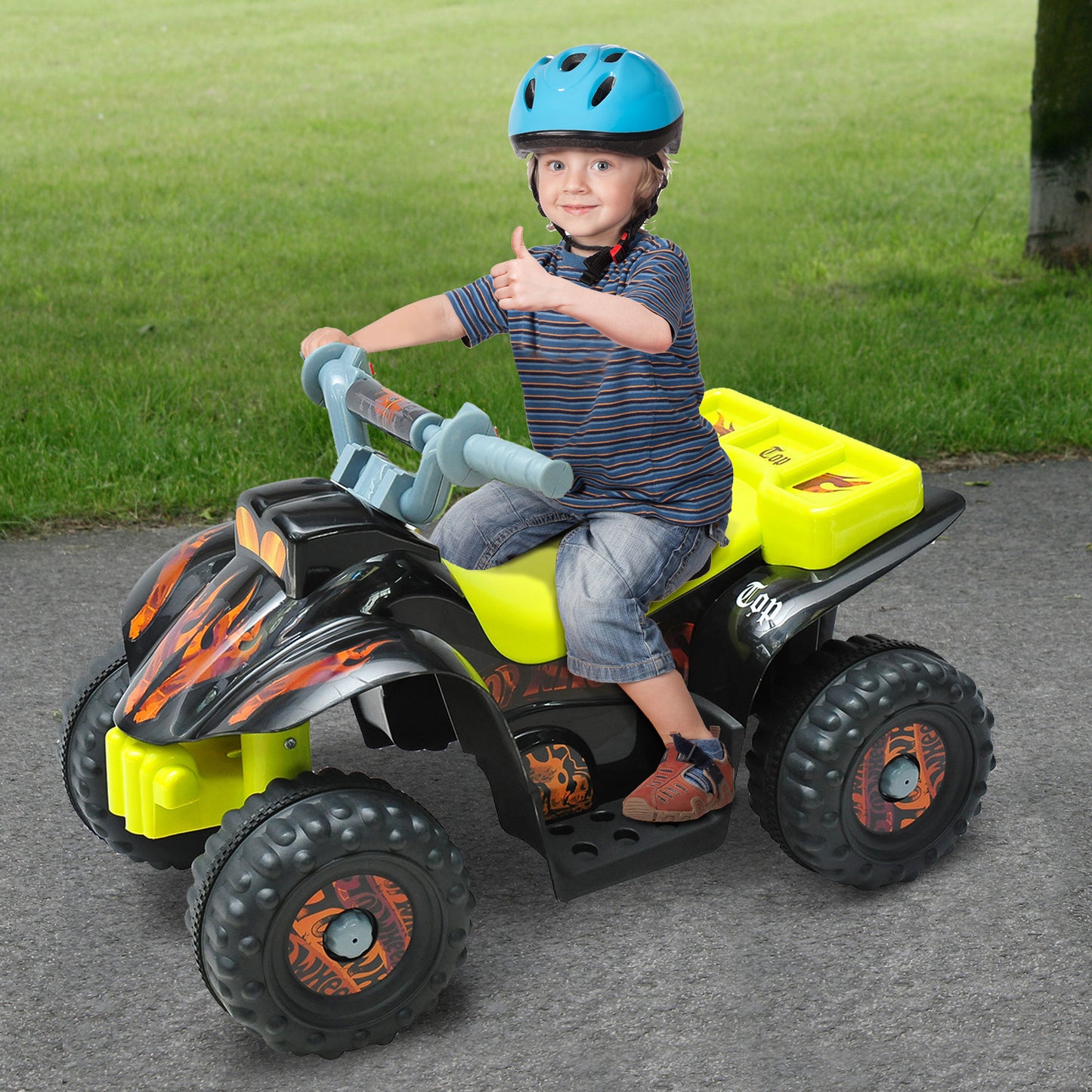 HOMCOM Kids Ride-on Electric Car-Black/Yellow