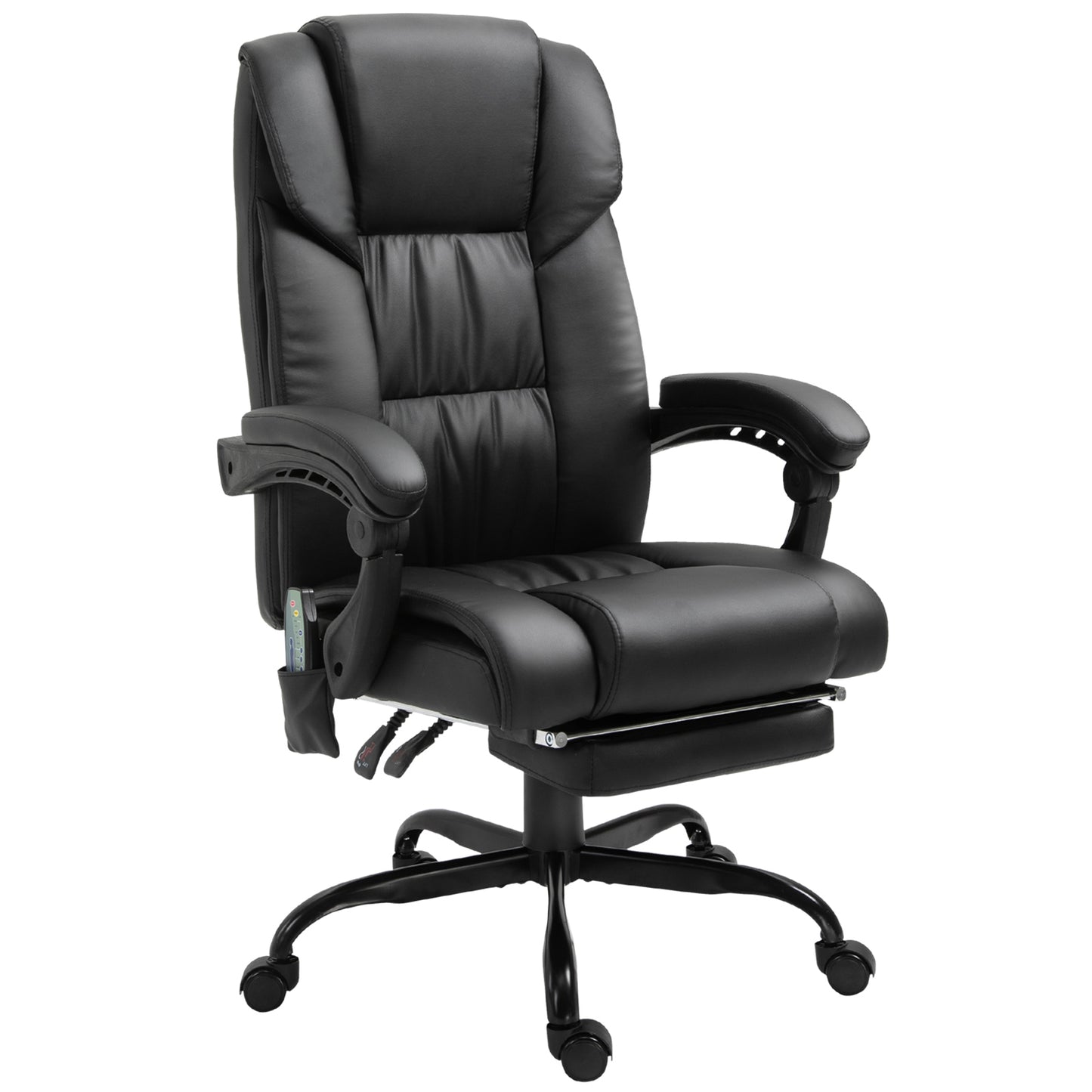 Vinsetto PU Leather 6-Point Massage Desk Chair w/ Remote Black