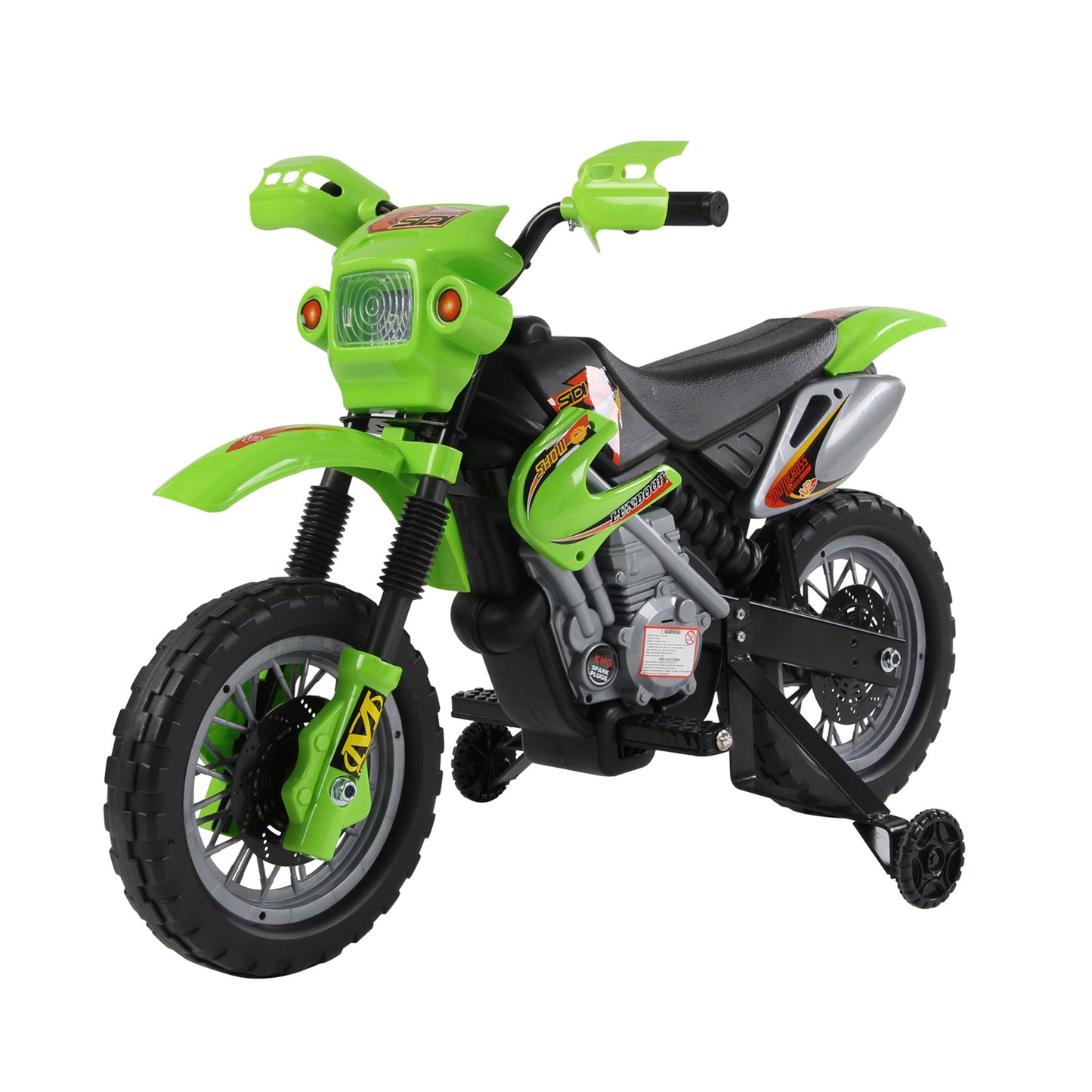 HOMCOM 6V PP Electric Motorcycle for Kids Ride on Toys with Effects Green