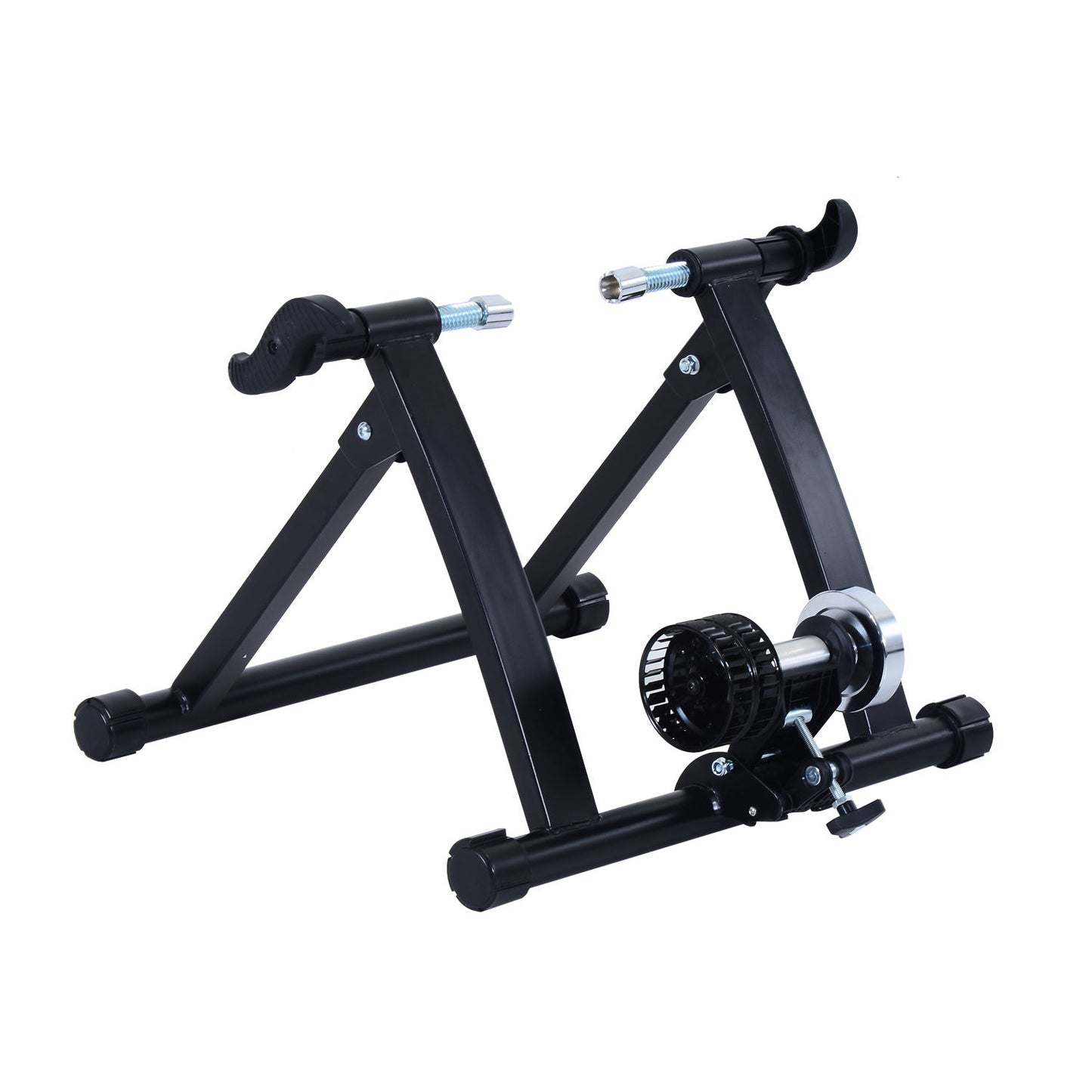 HOMCOM Foldable Indoor Bicycle Turbo Trainer Bike Trainer-Black