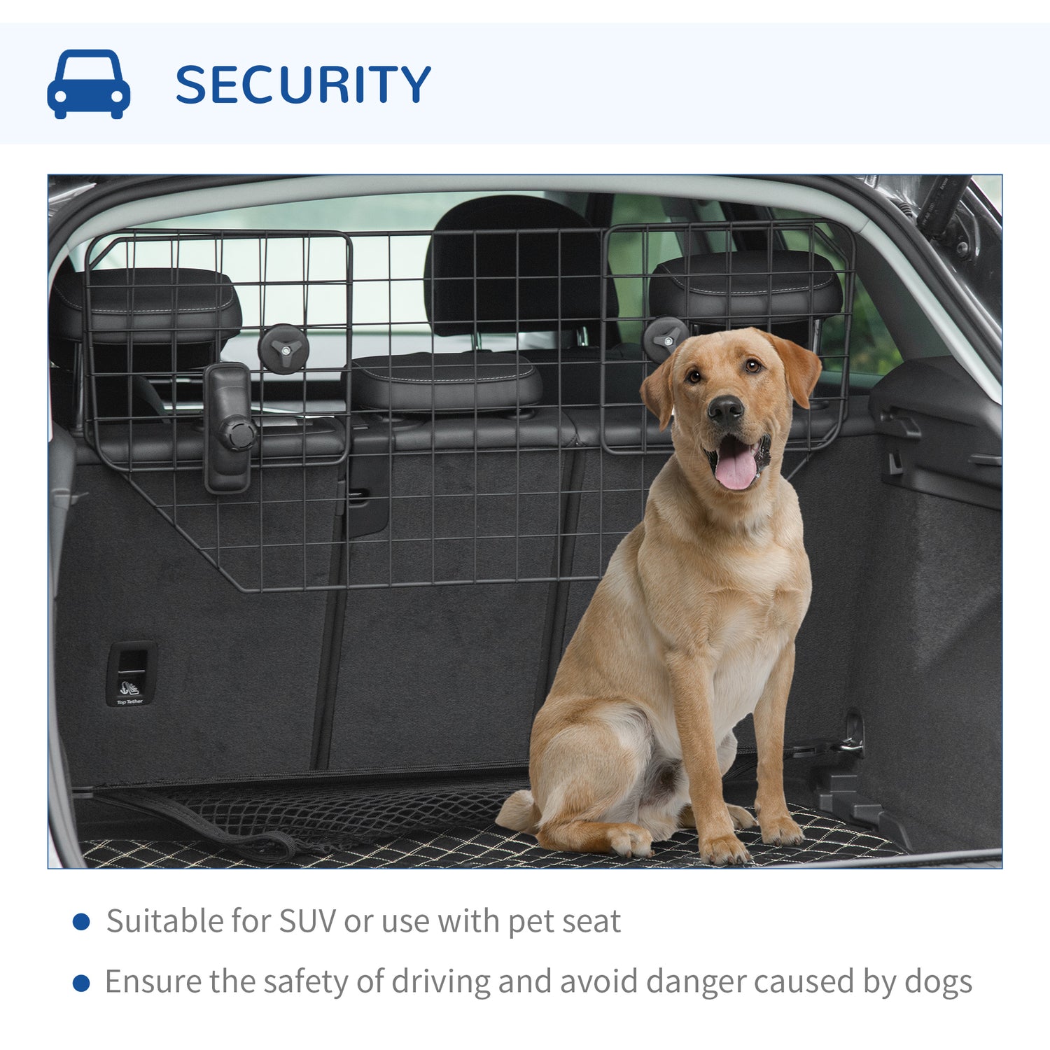 Headrest pet clearance barrier