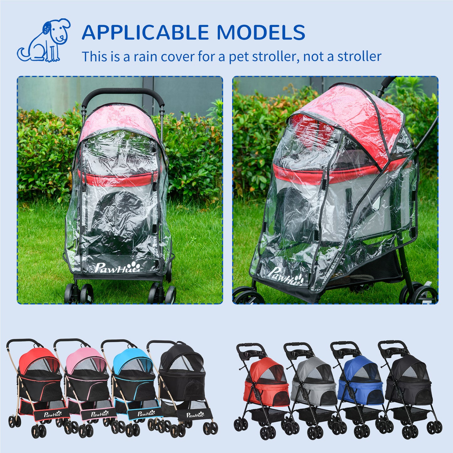 Dog pram clearance rain cover