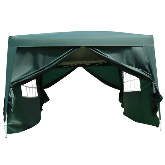 Outsunny Pop Up Gazebo Marquee, size(3m x 3m)-Green