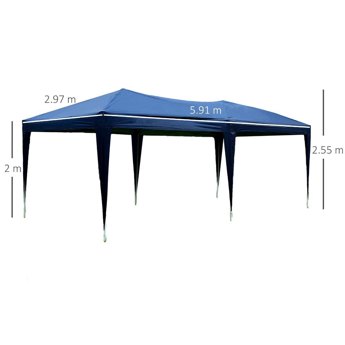 Outsunny 3 x 6m Garden Heavy Duty Water Resistant Pop Up Gazebo Marque –