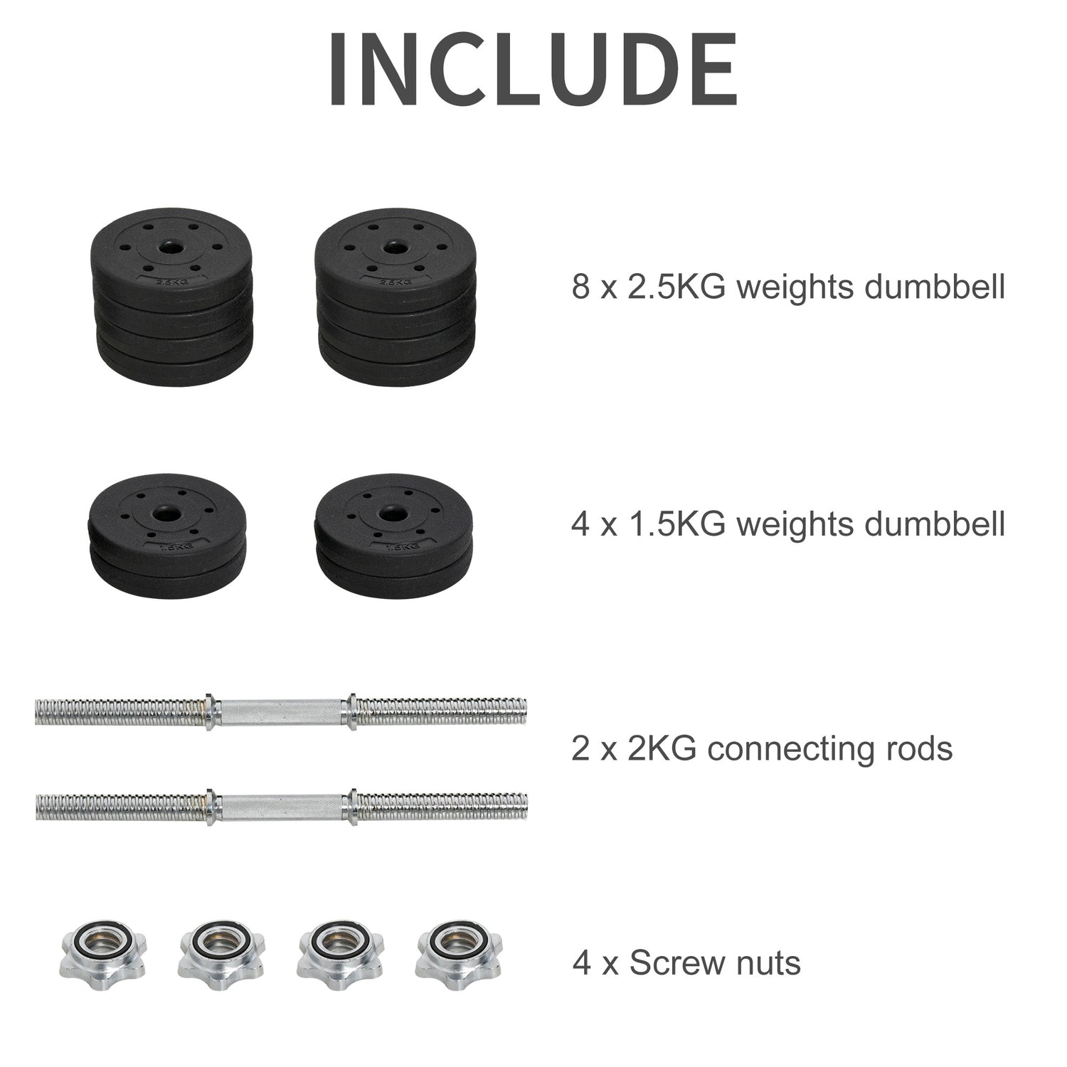 Argos 7.5 kg discount dumbbells