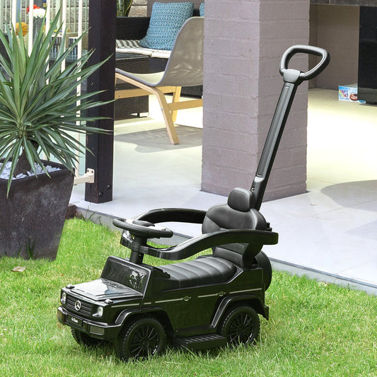 HOMCOM Benz G350 Ride-On Push Along Car Sliding Walker Floor Slider Stroller Toddler Vehicle, Black
