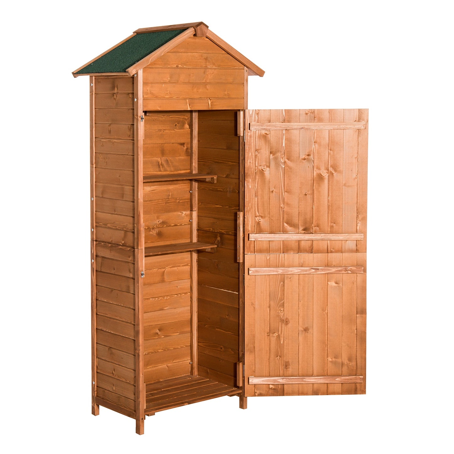 Outsunny 1.6 x 6.2ft Wooden Shed Timber Garden Storage Shed Outdoor Sheds