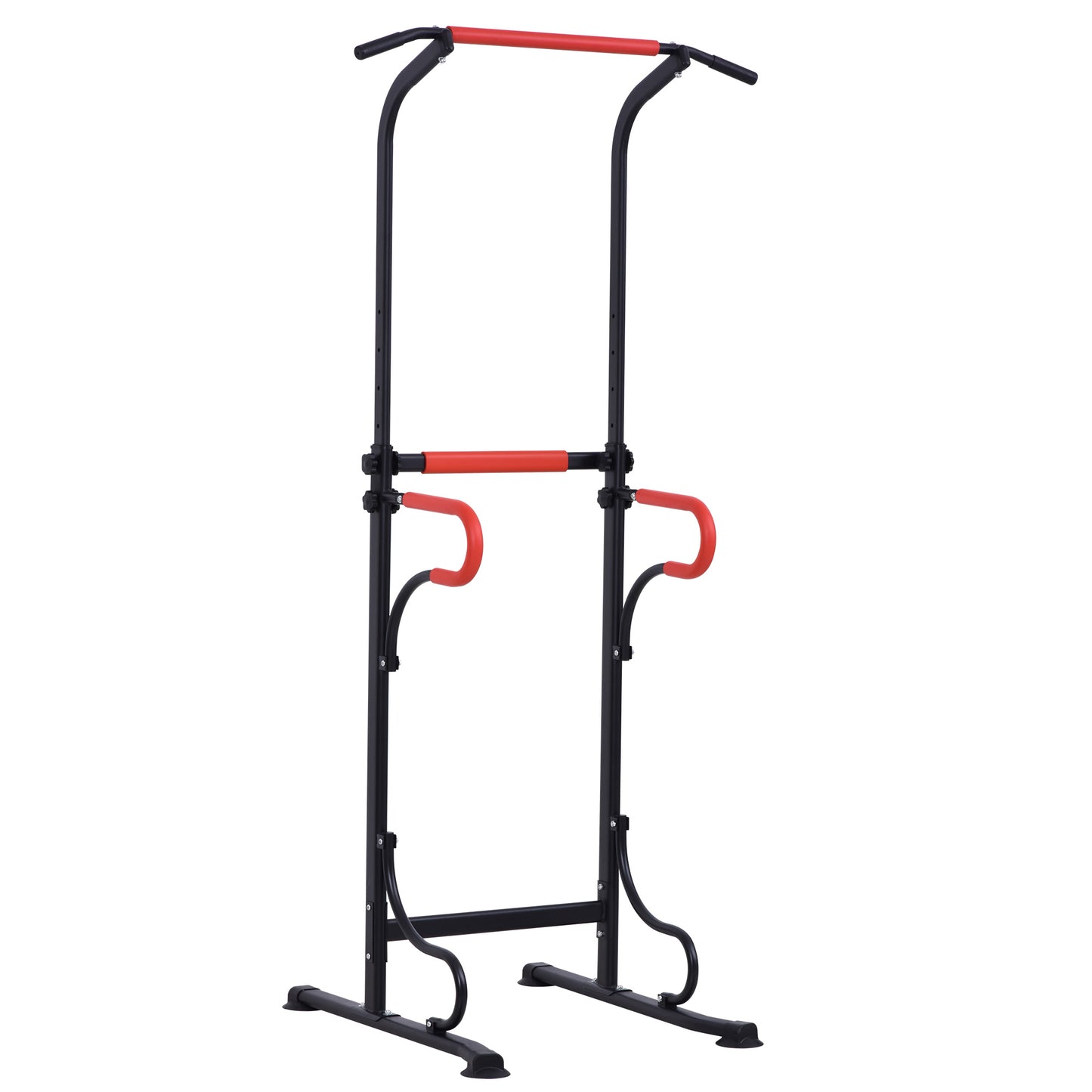 HOMCOM Steel Multi-Use Exercise Power Tower Pull Up Station Adjustable Height W/ Grips