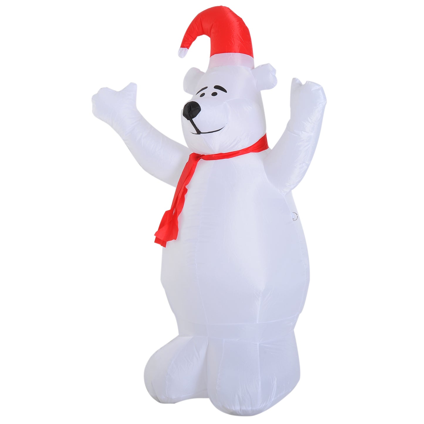 HOMCOM 6ft Inflatable Bear Decoration W/LED Lights, Polyester-Multicolour