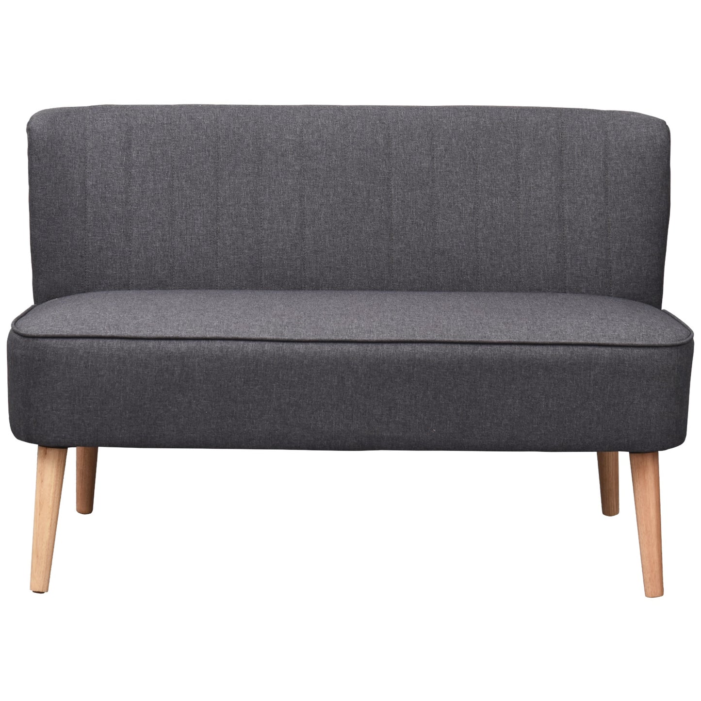 HOMCOM 2 Seater Sofa, Linen-Dark Grey