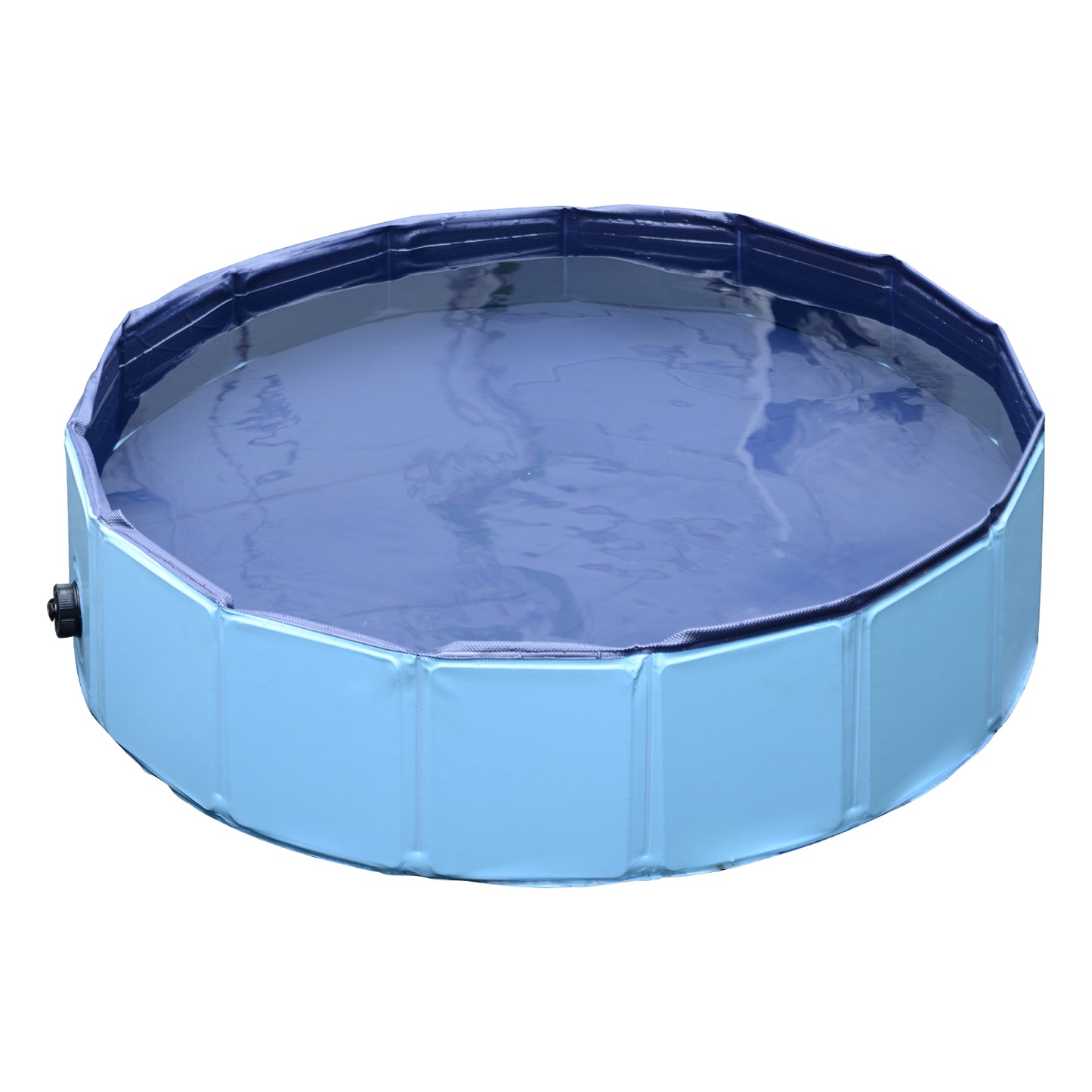 PawHut Pet Swimming Pool, Foldable, 120 cm Diameter-Blue