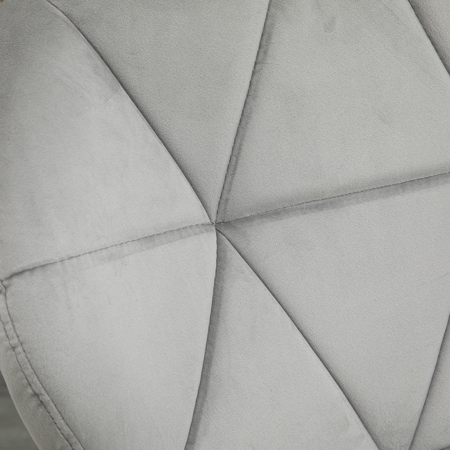 HOMCOM Bar Stool Set of 2 Fabric Adjustable Height Armless Counter Chairs Light Grey